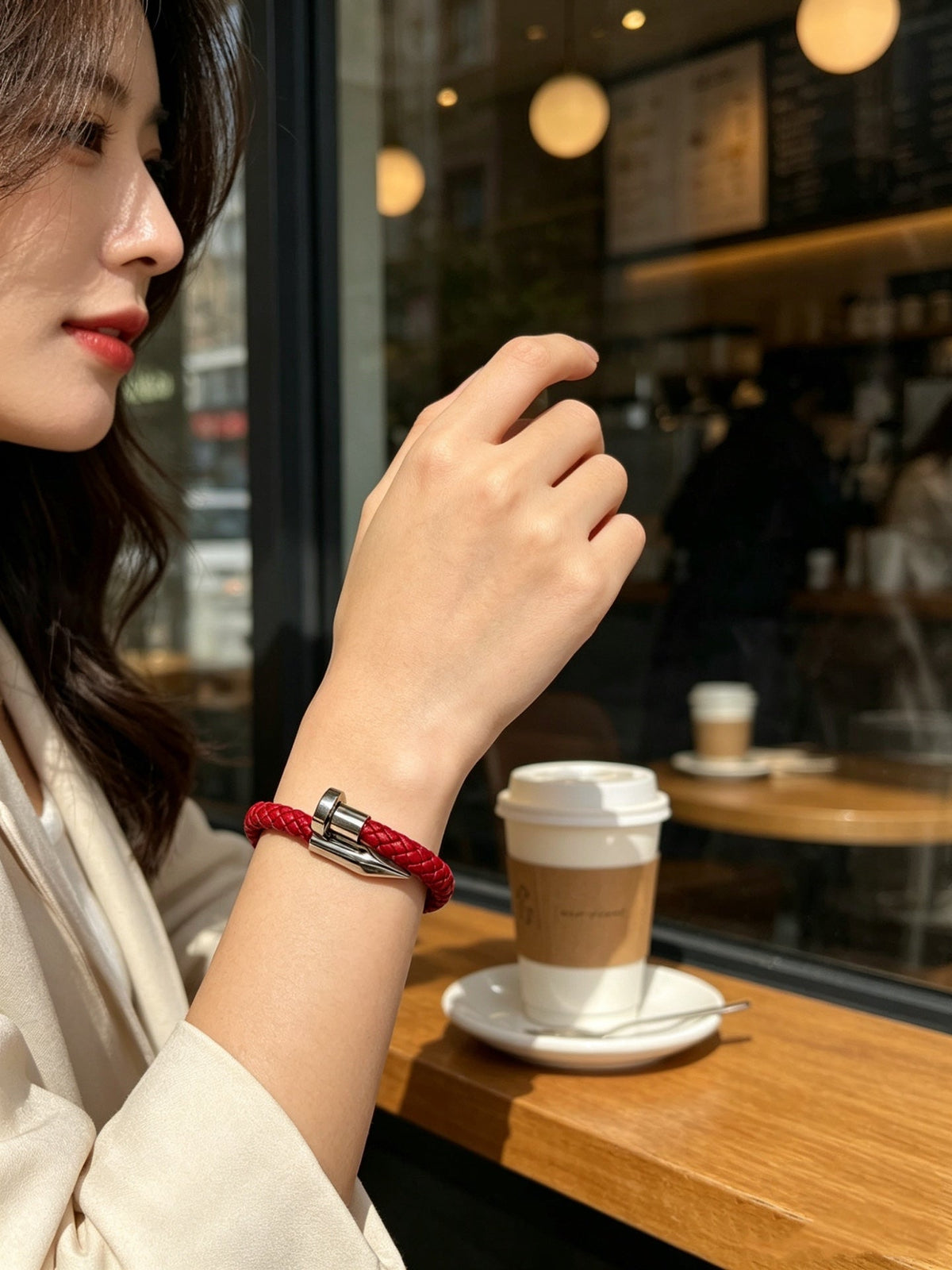 Martin Graham bracelet in polished metal-tone – close-up detail