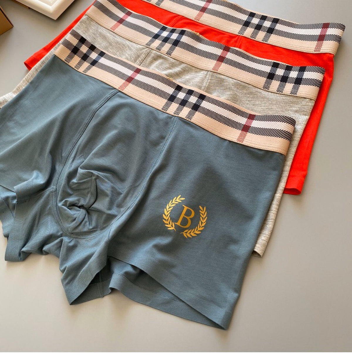 Burberry 93% Modal & 7% Spandex Seamless-Cut Men's Boxer Briefs - 3-Piece Box
