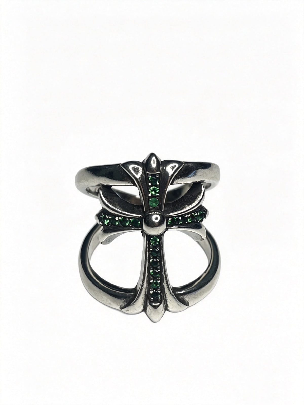 Martin Graham ring in polished metal-tone – styled product view