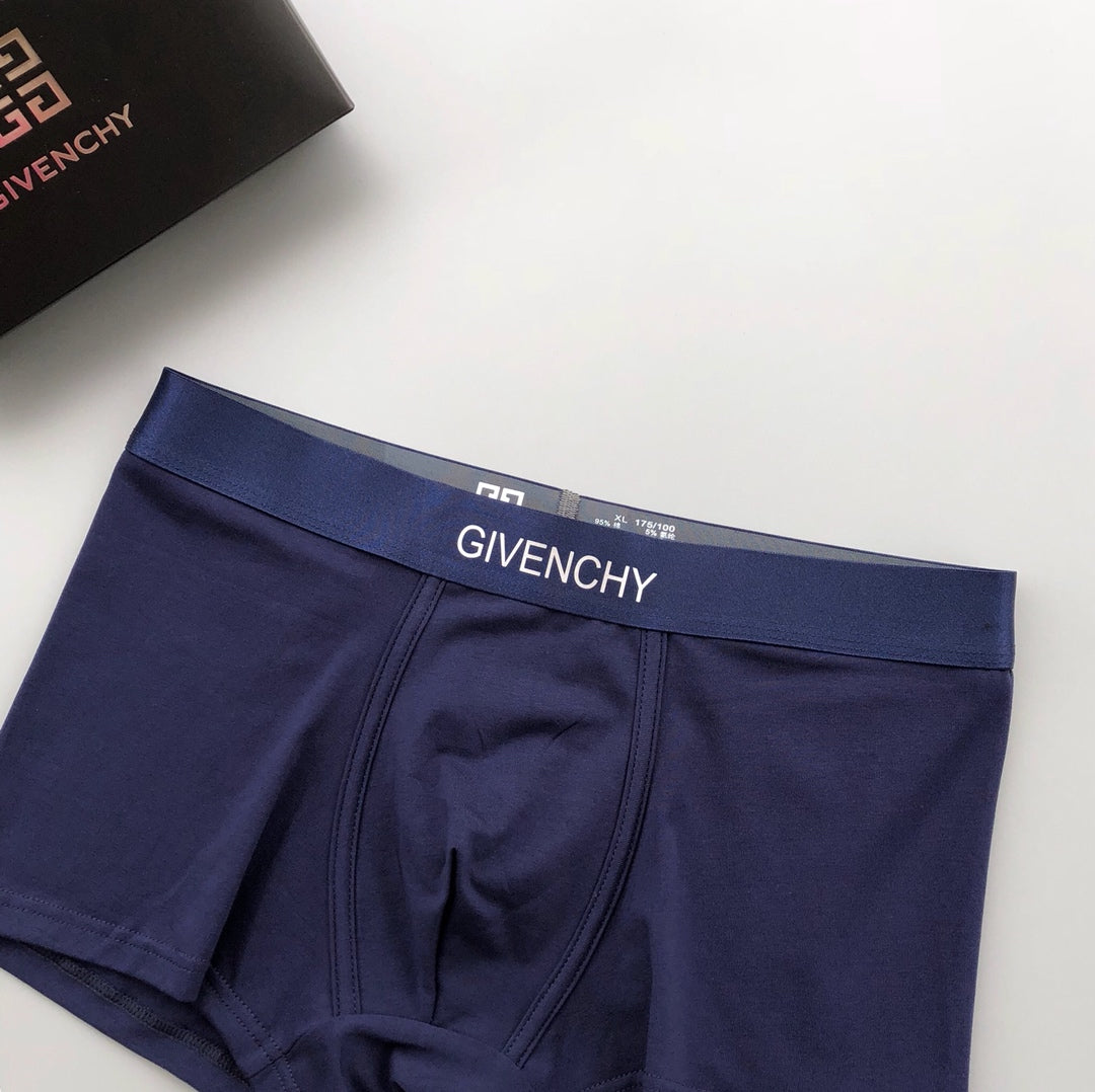 Givenchy Broad Contrast Waistbands Men's Boxer Briefs - 3-Piece Box