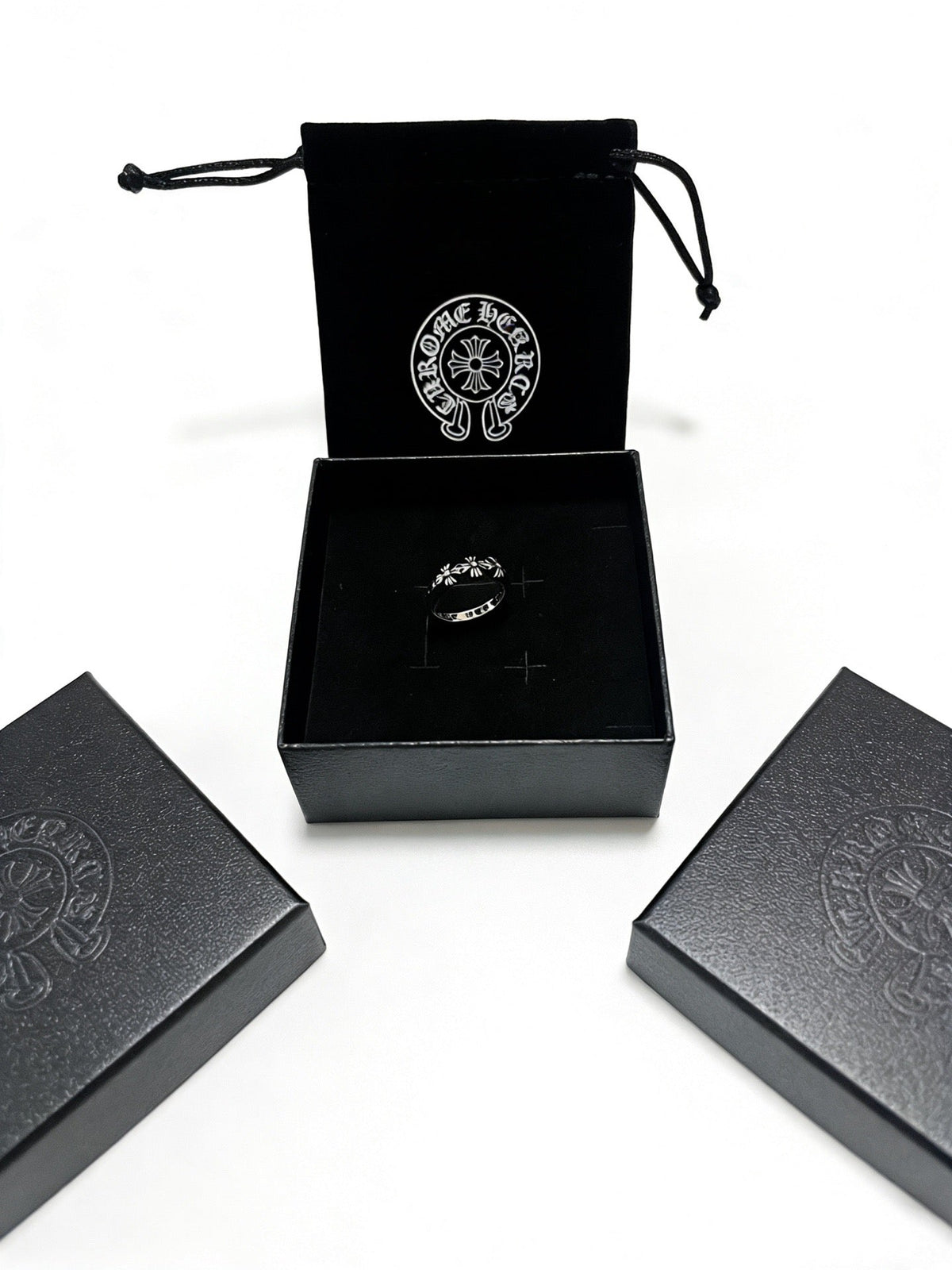 Martin Graham ring in polished metal-tone – styled product view