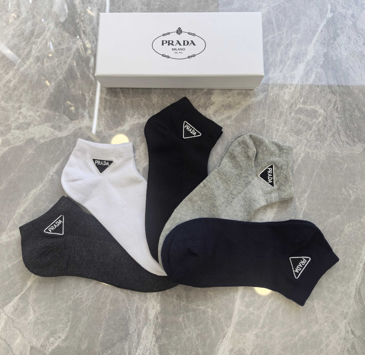 Prada Combed cotton Socks - 5-Pair Set