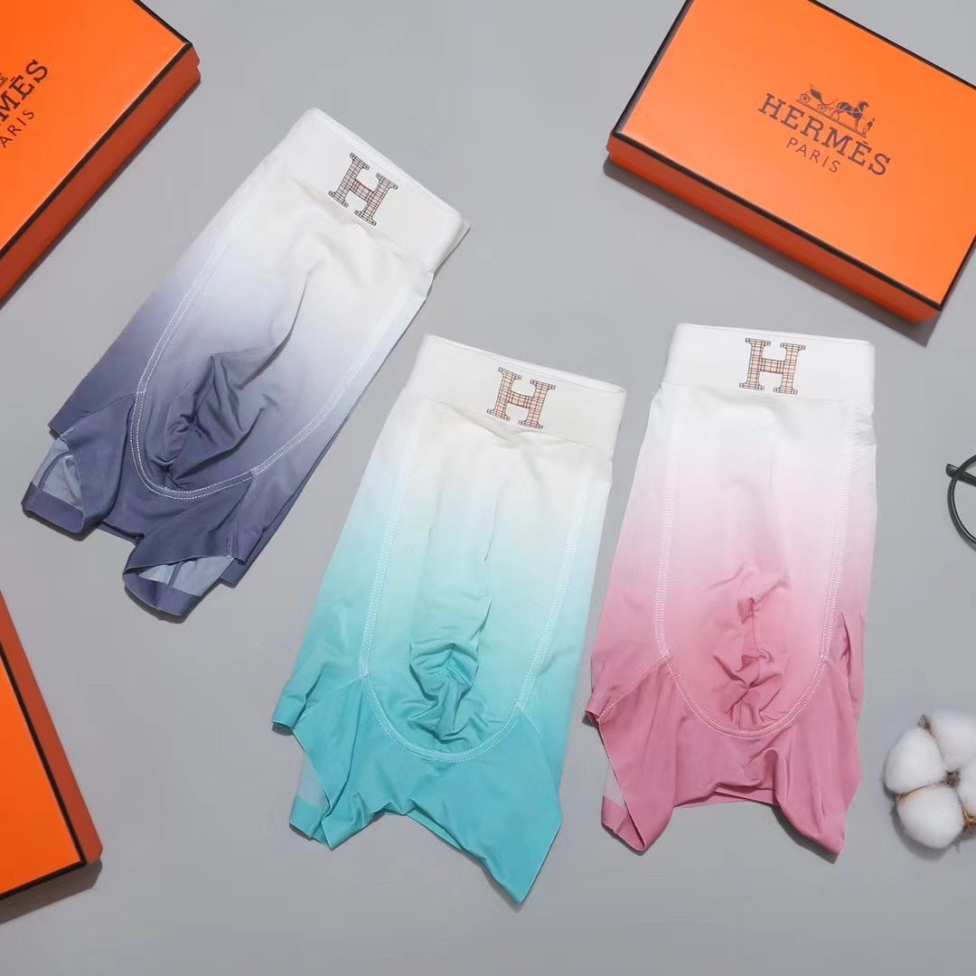 Hermes Gradient Men's Trunk Underwear - 3-Piece Box