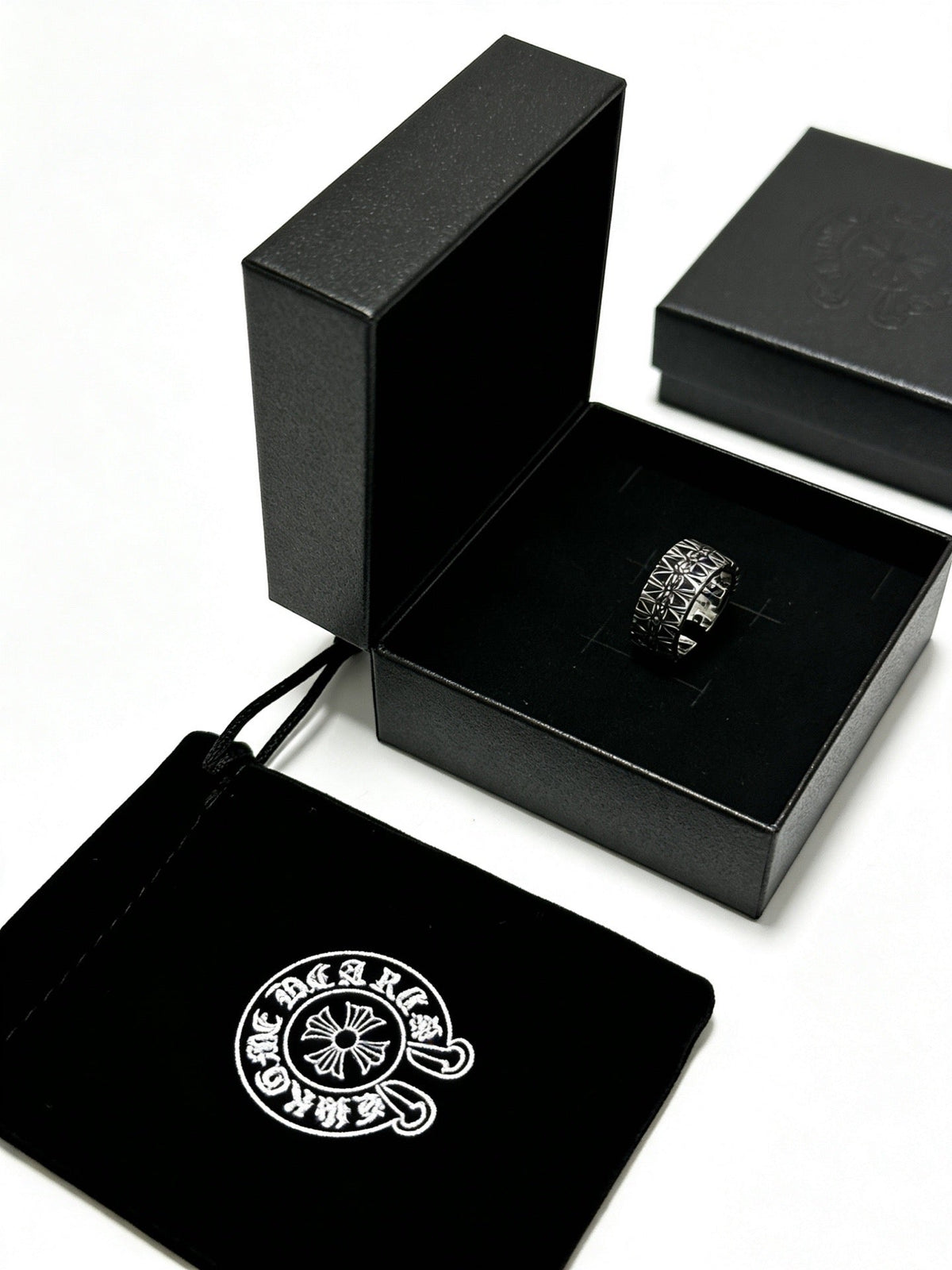 Martin Graham ring in polished metal-tone – styled product view