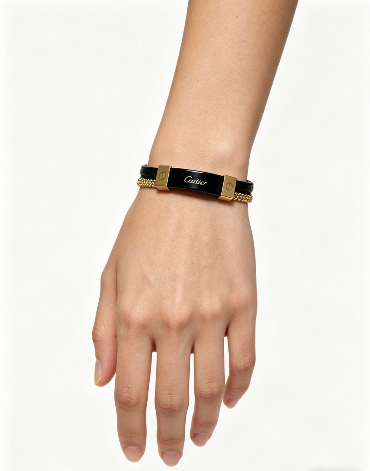 Martin Graham bracelet in polished metal-tone – close-up detail
