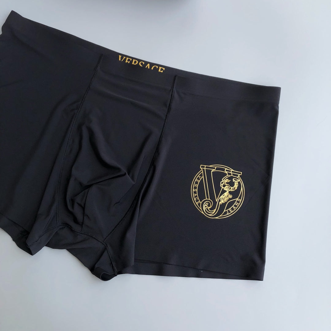 Versace Contrast Logo Waistbands Men's Boxer Briefs - 3-Piece Box