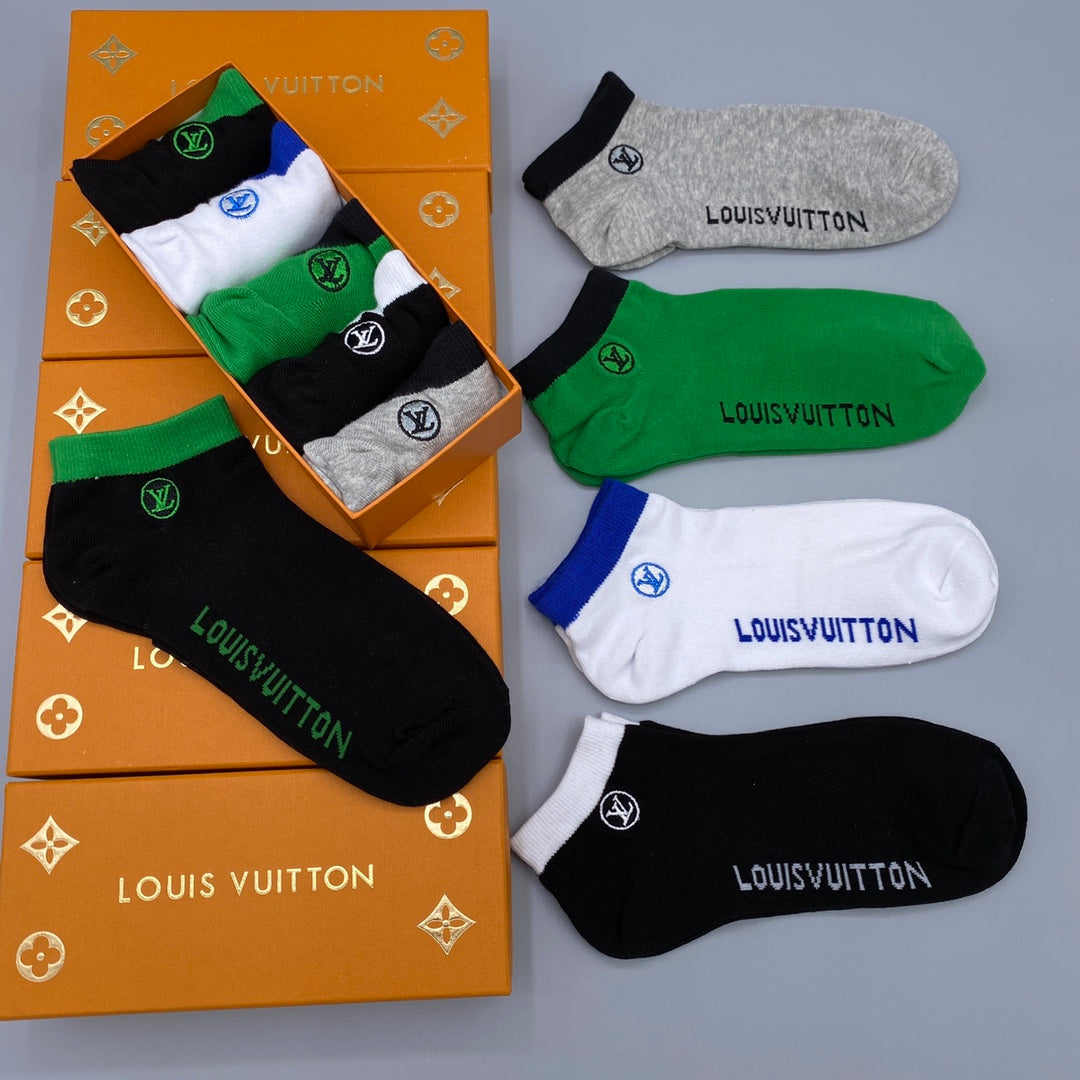 Louis Vuitton No-Show Socks - 5-Pair Set