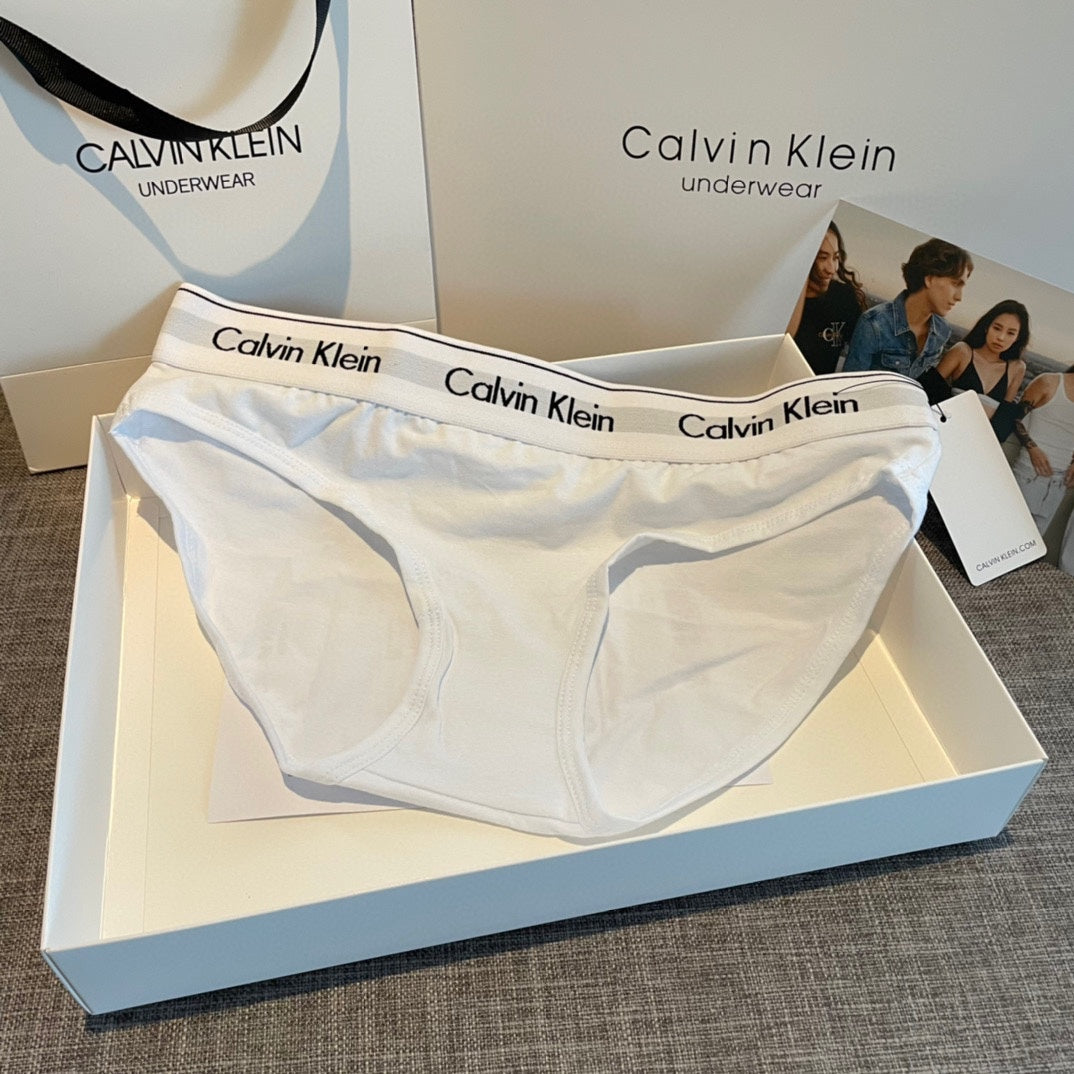 Calvin Klein White Triangle Bra and Brief Set Women's Bra & Brief Set - 2-Piece Set