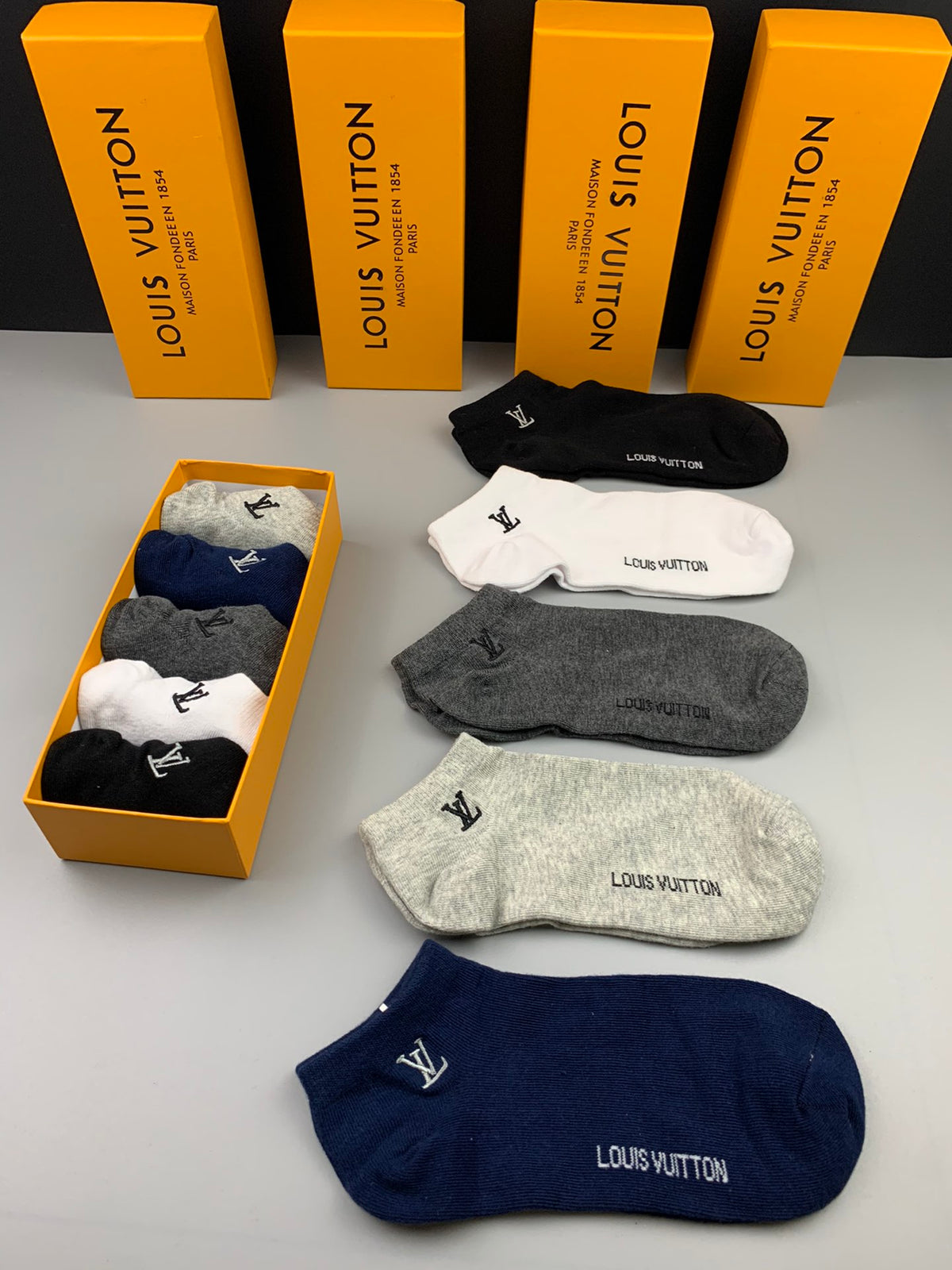 Louis Vuitton Small Initial Ankle Socks - 5-Pair Set