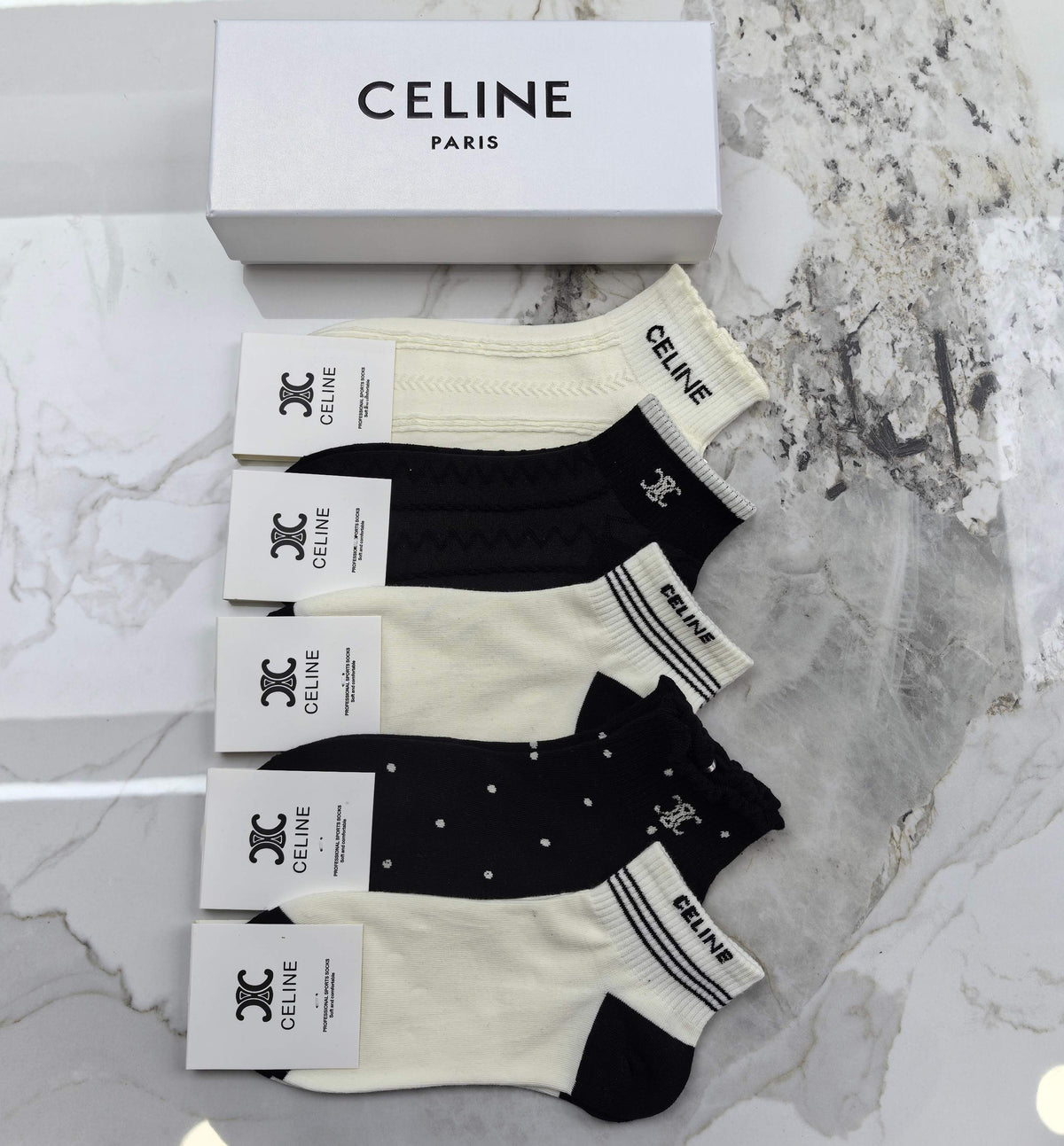 Celine Socks - 5-Pair Set