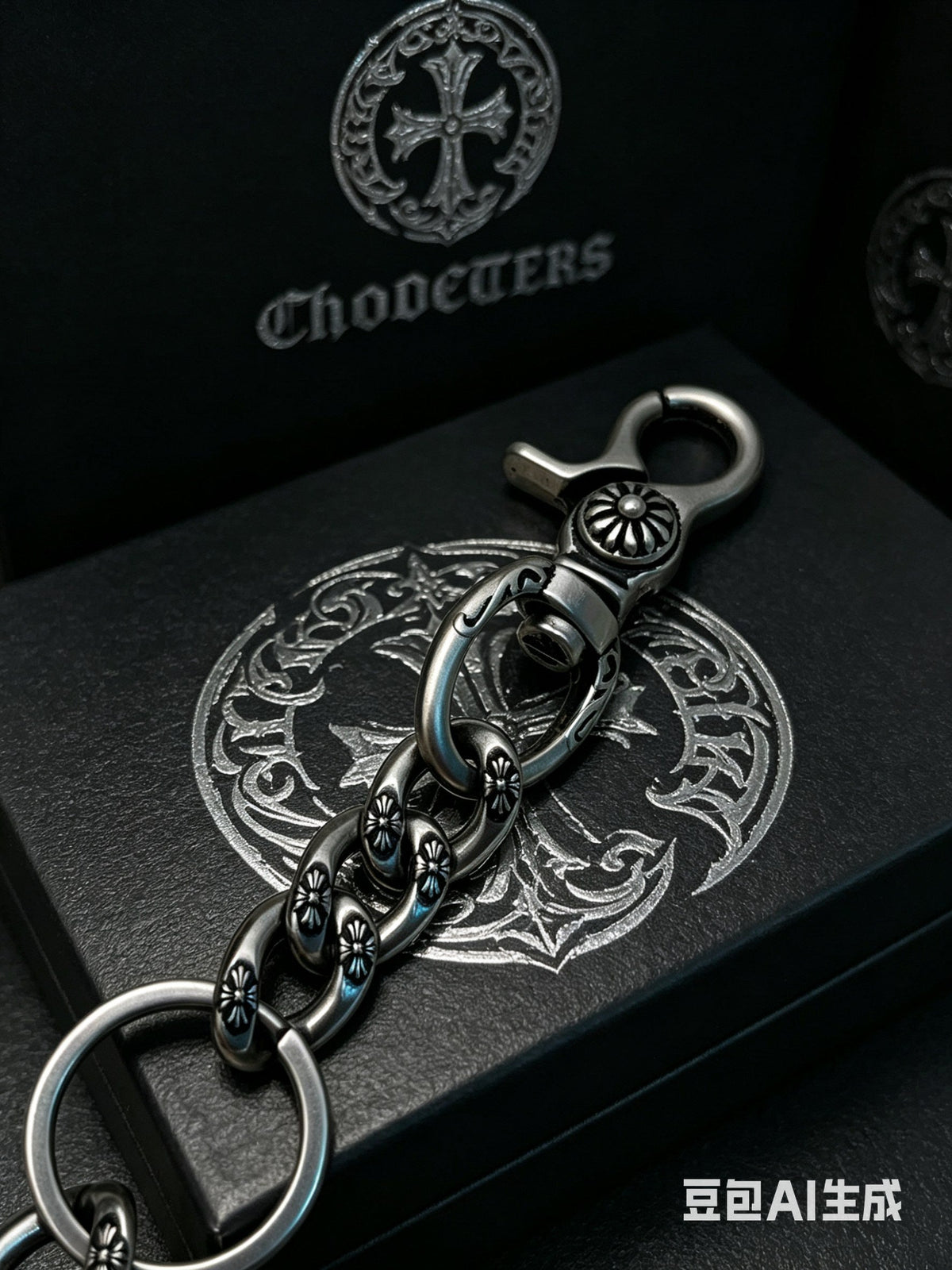 Martin Graham chain accessory in polished metal-tone – styled product view