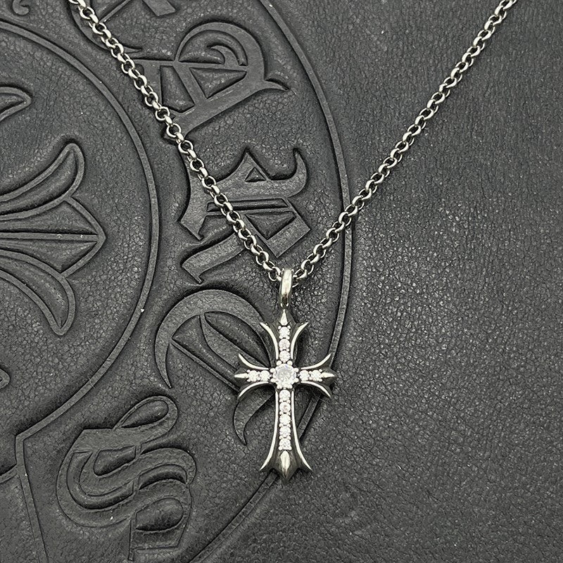 Martin Graham pendant necklace in polished metal-tone – styled product view