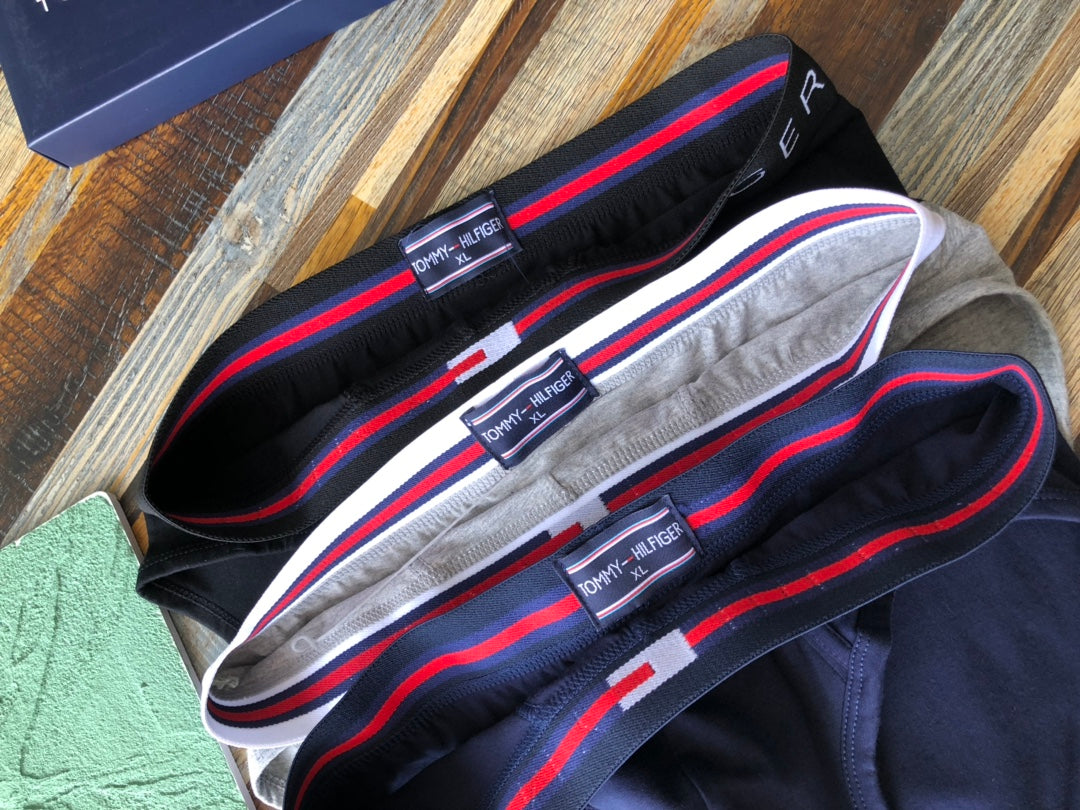 Tommy Hilfiger Red-Trimmed Logo Waistbands Men's Briefs - 3-Piece Box