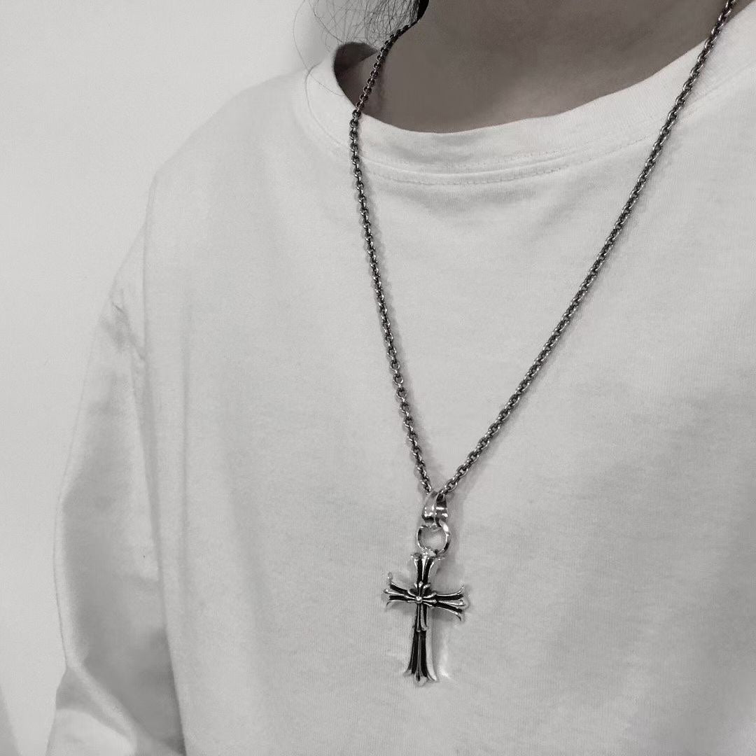 Martin Graham pendant necklace in polished metal-tone – styled product view