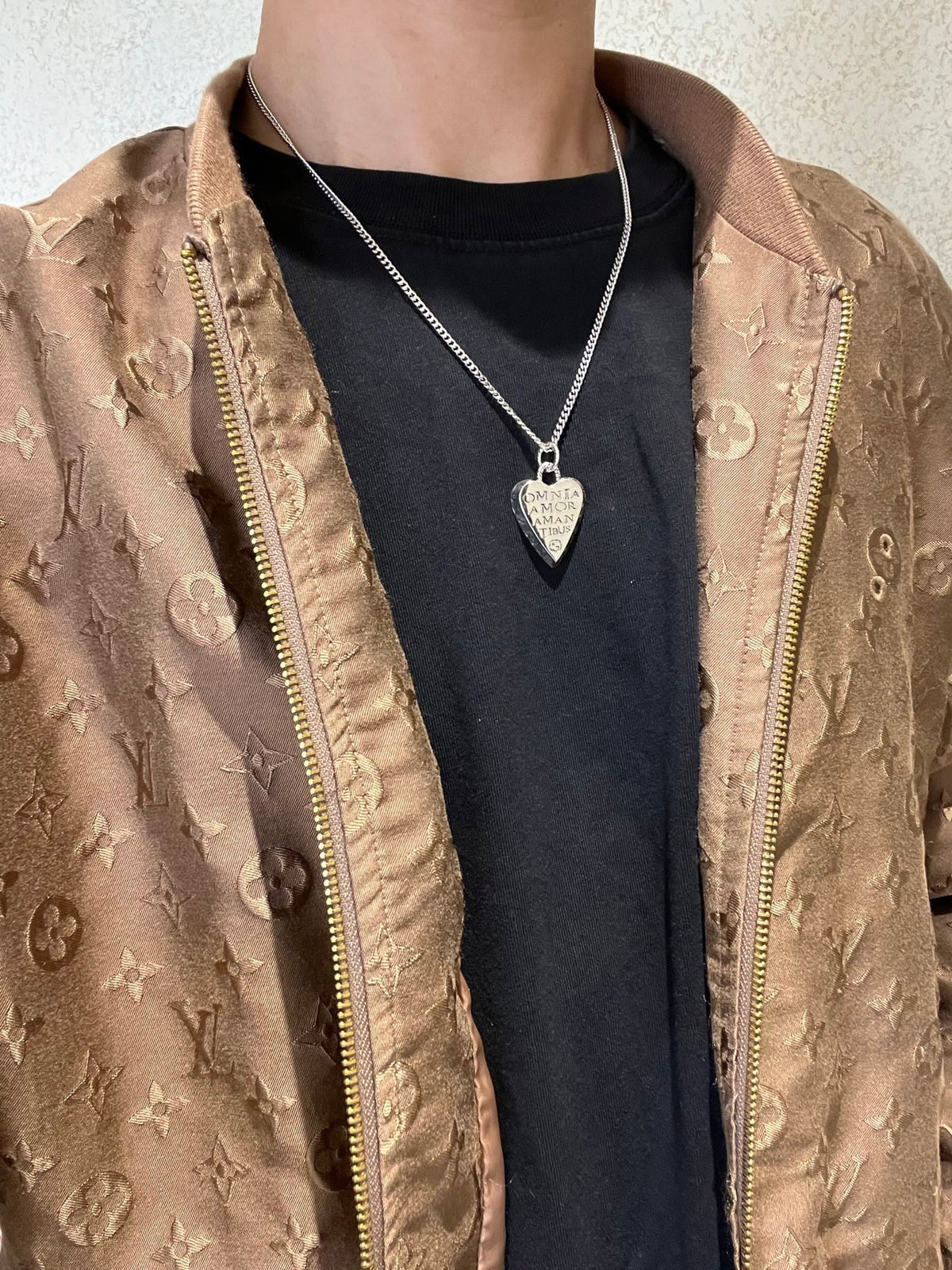 Martin Graham pendant necklace in polished metal-tone – styled product view