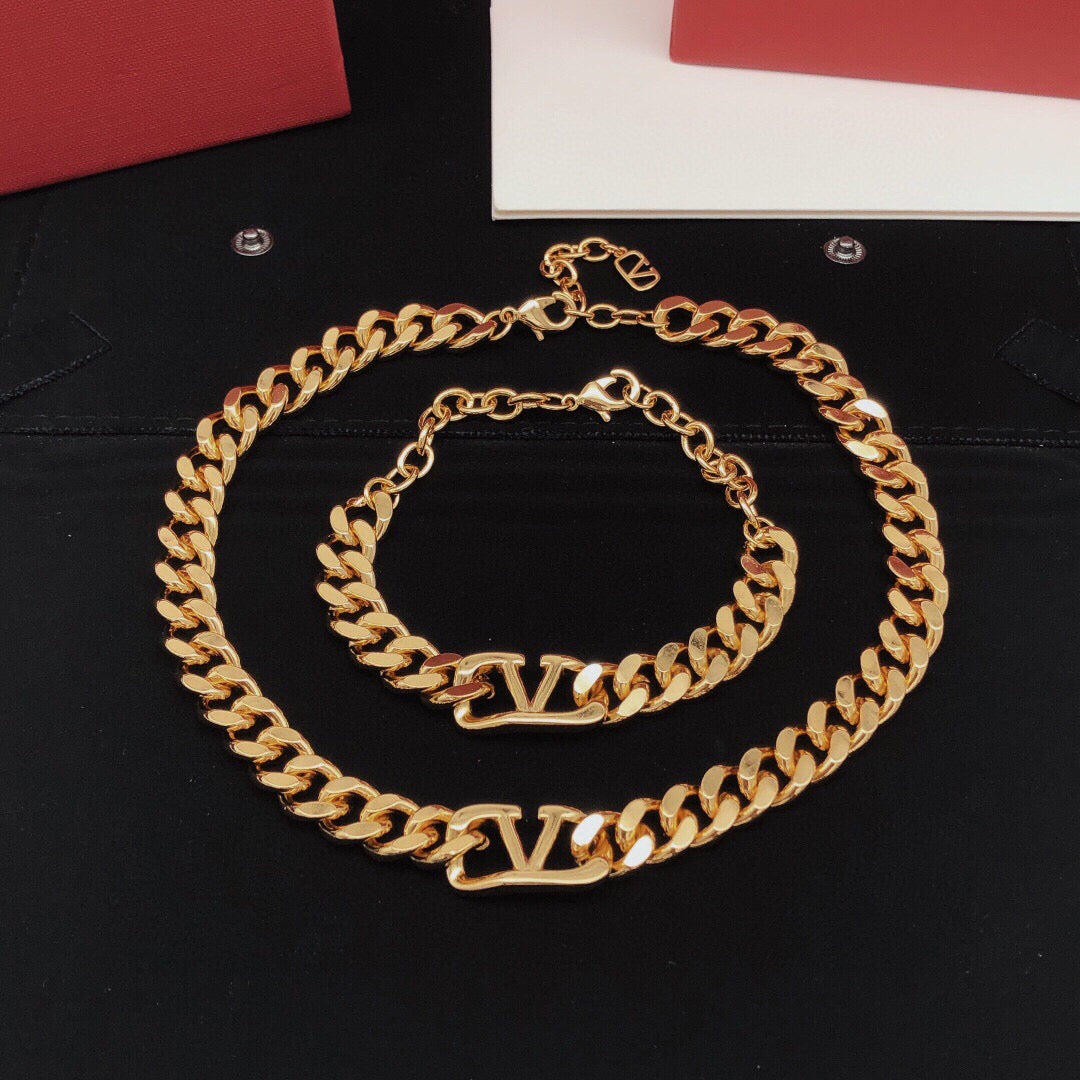 Martin Graham pendant necklace in polished metal-tone