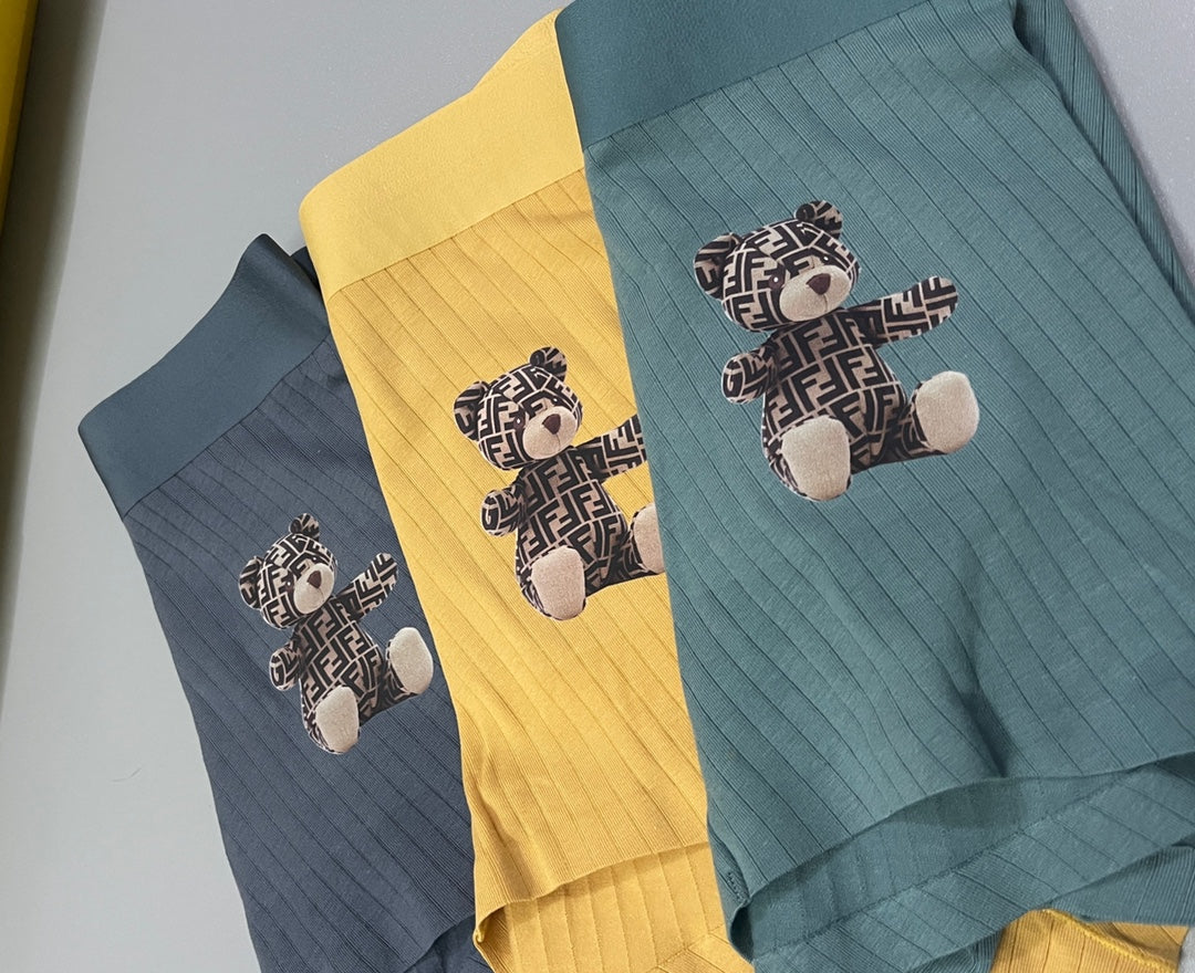 Fendi Teddy-Bear Graphics Men's Boxer Briefs - 3-Piece Box