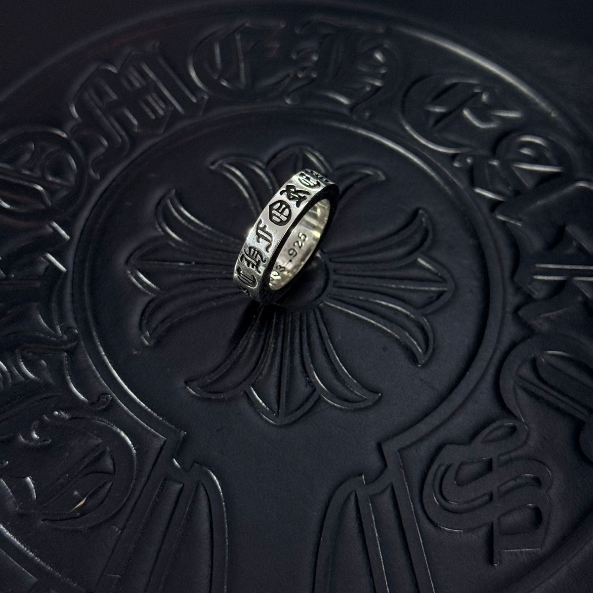 Martin Graham ring in polished metal-tone – styled product view