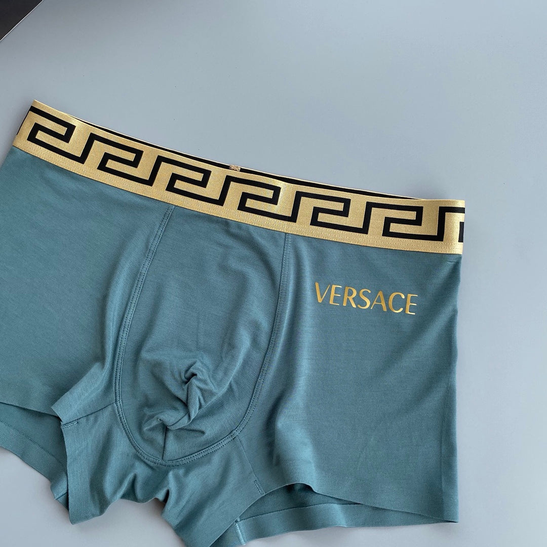 Versace Greek-Key Men's Boxer Briefs - 3-Piece Box