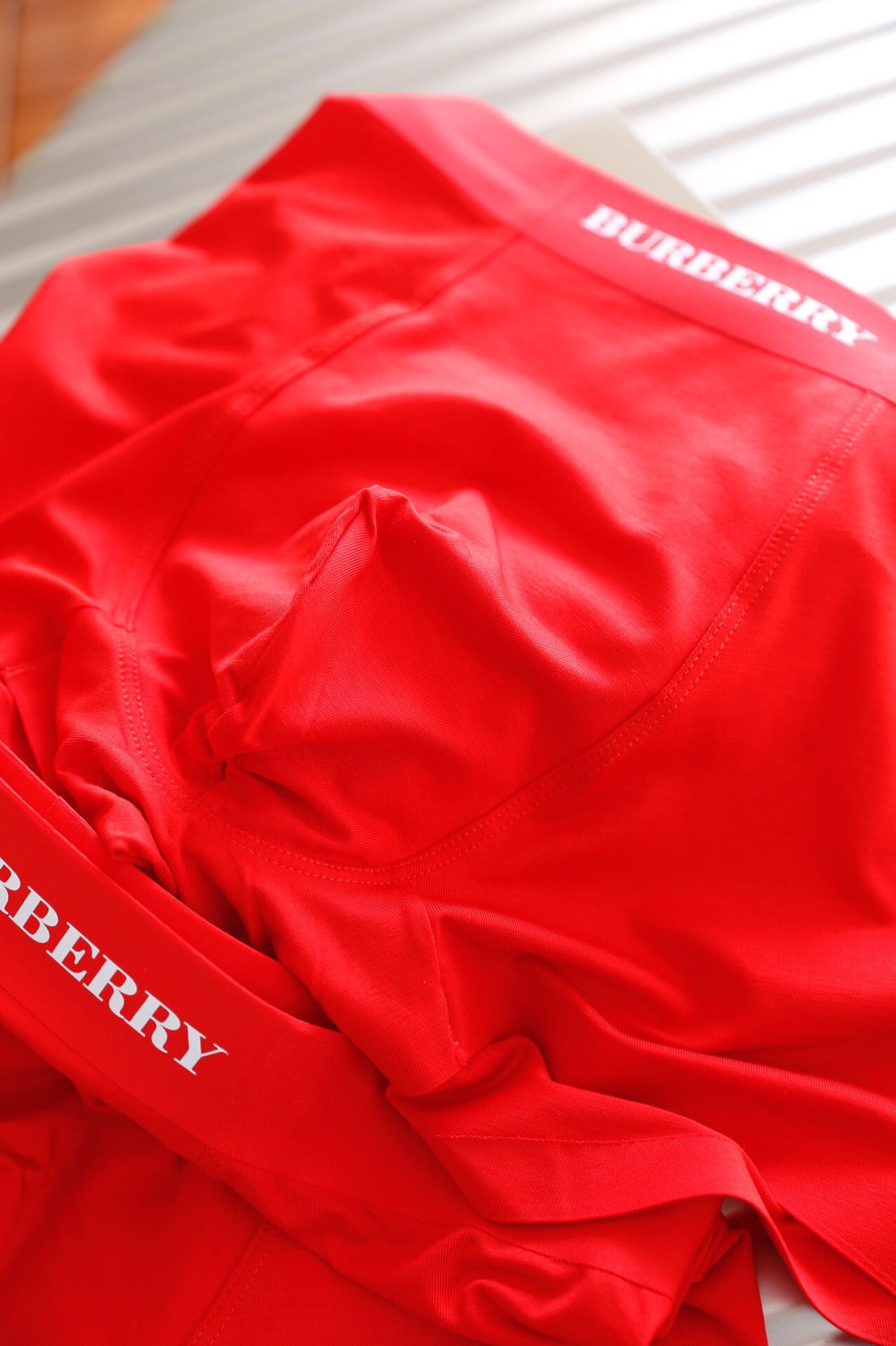 Burberry 95% Modal & 5% Spandex Red Edition Men's Boxer Briefs - 3-Piece Box