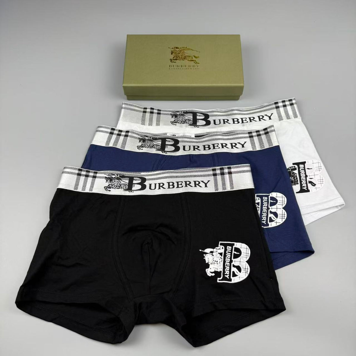 Burberry Cotton Men's Boxer Briefs - 3-Piece Box