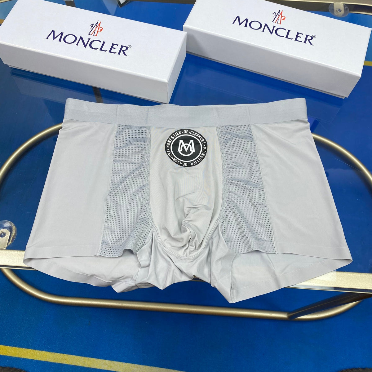 Moncler Cotton Circular Patch Men's Boxer Briefs - 3-Piece Box