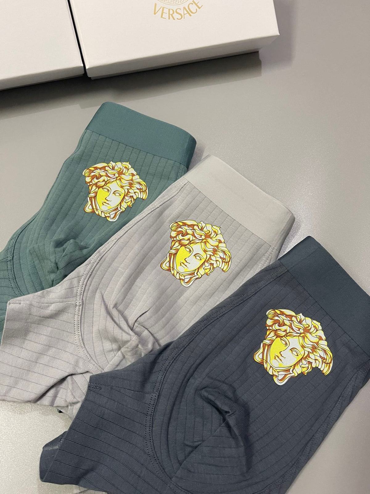 Versace Medallion Men's Boxer Briefs - 3-Piece Box
