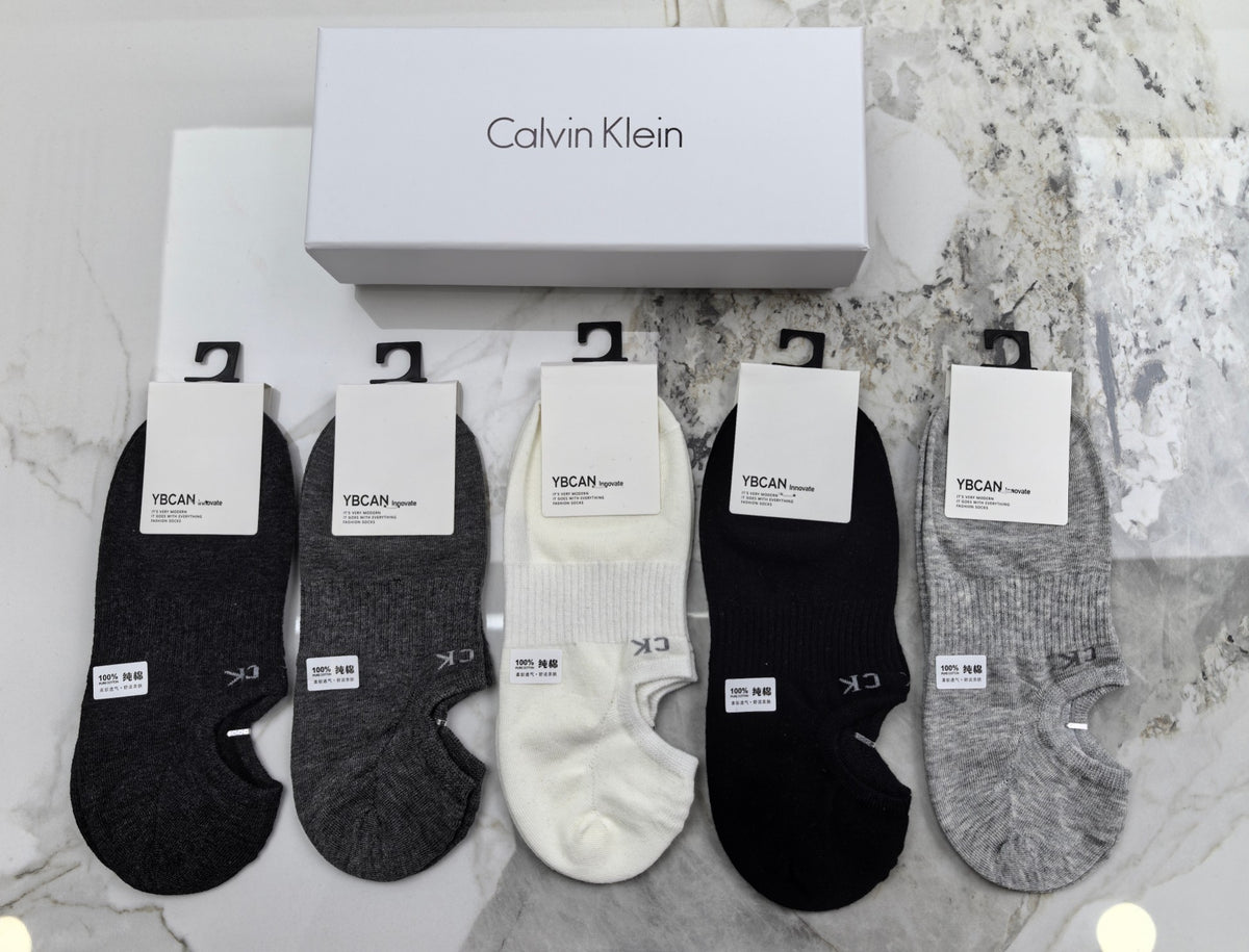 Calvin Klein Cotton Stay-Put Heel Low-Cut Socks