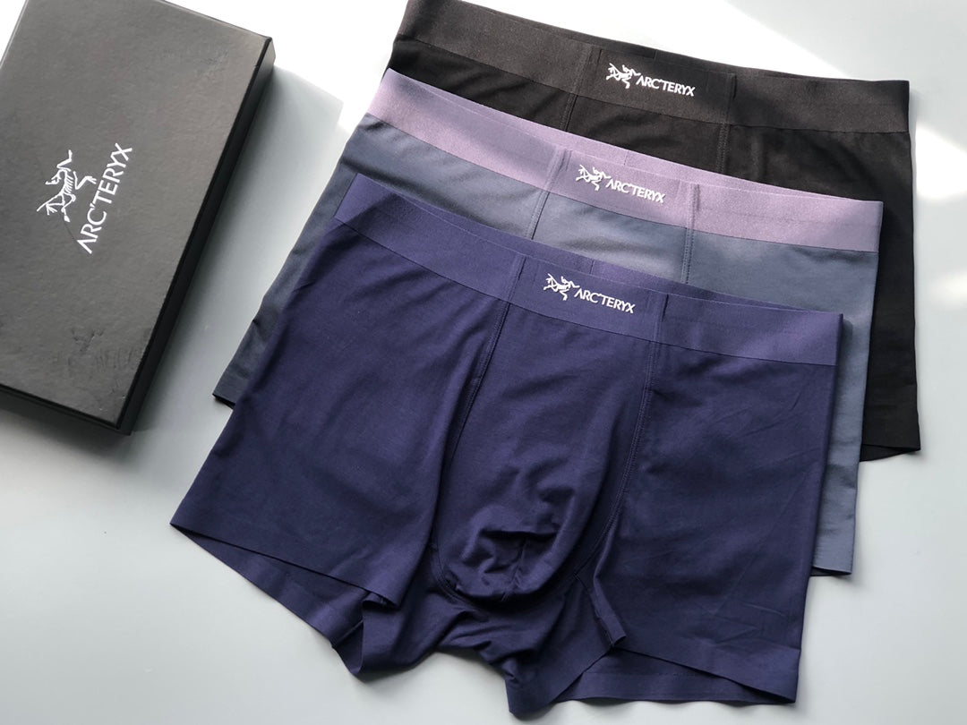 Arc'teryx Modal Visible All-Over Pattern And Logo Details Men's Boxer Briefs - 3-Piece Box