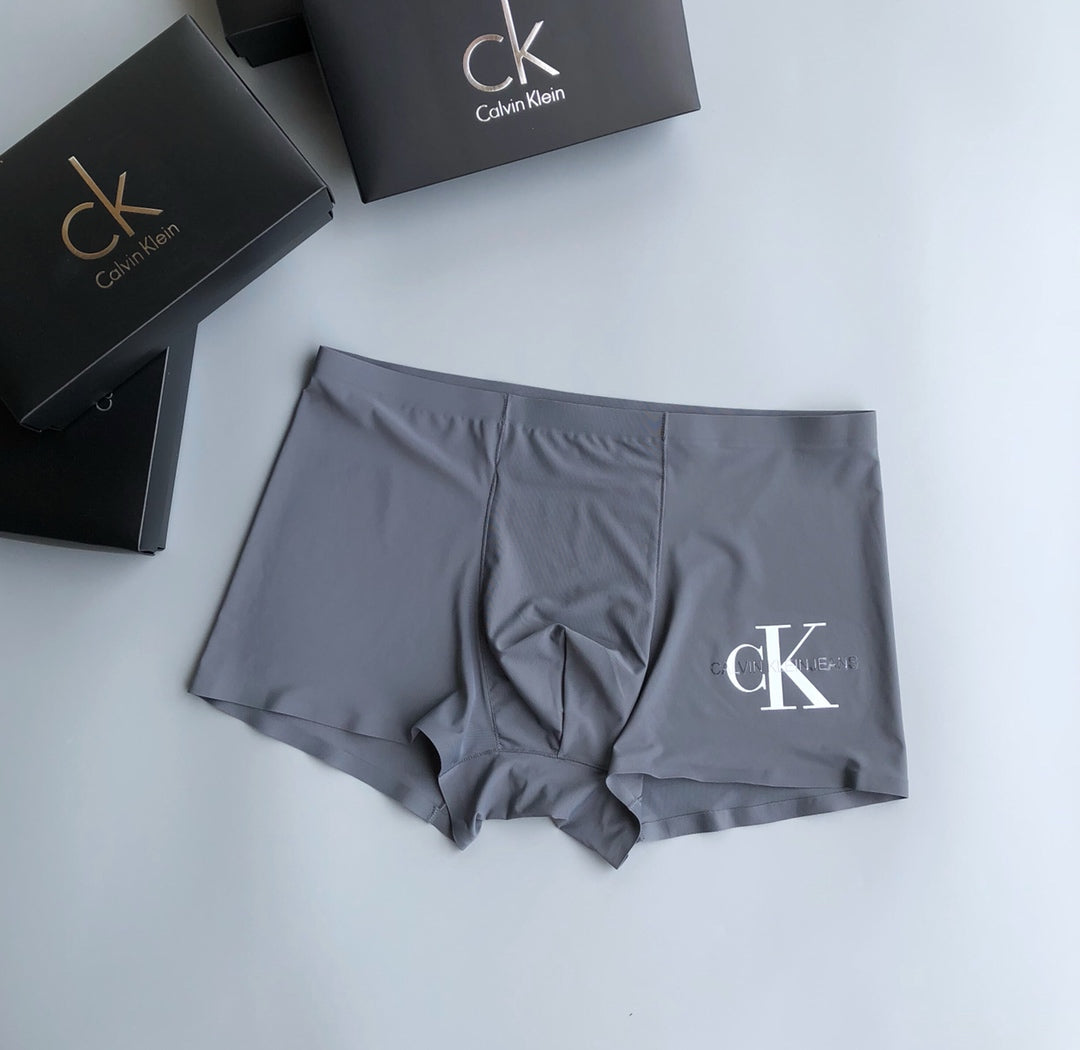 Calvin Klein Visible All-Over Pattern And Logo Details Men's Boxer Briefs - 3-Piece Box