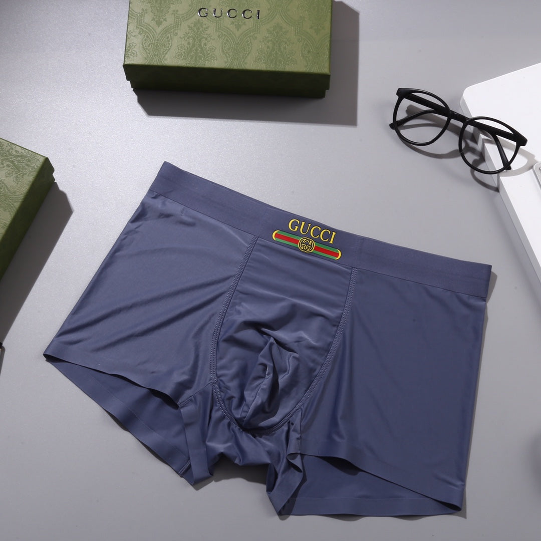 Gucci 86% Nylon & 14% Spandex Seamless-Cut Men's Boxer Briefs - 3-Piece Box