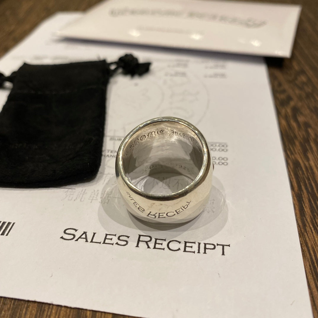 Martin Graham ring in polished metal-tone – styled product view