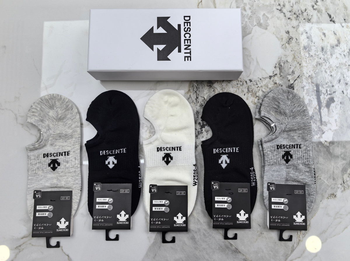 Descente Cotton Stay-Put Heel Low-Cut Socks