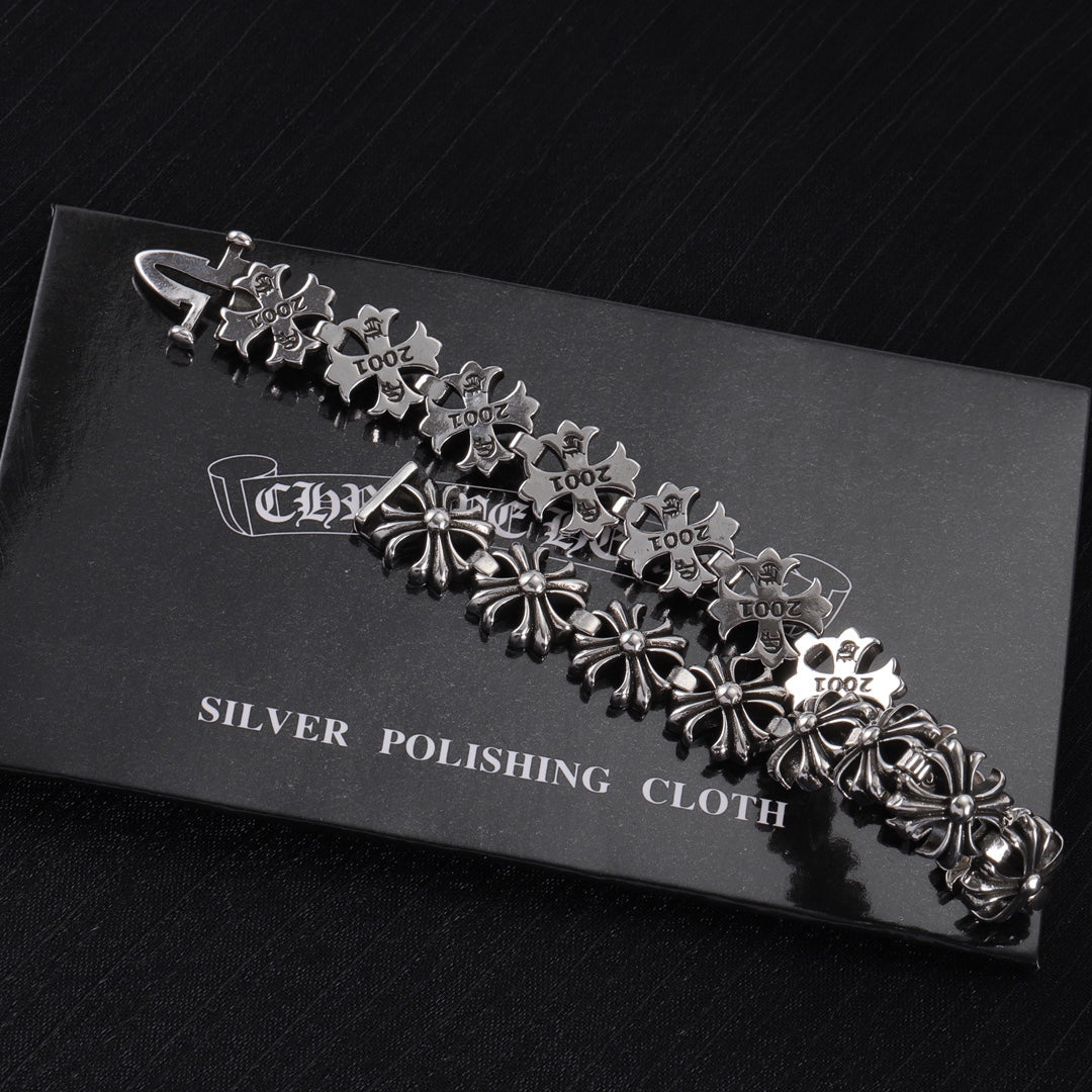 Martin Graham bracelet in polished metal-tone – styled product view