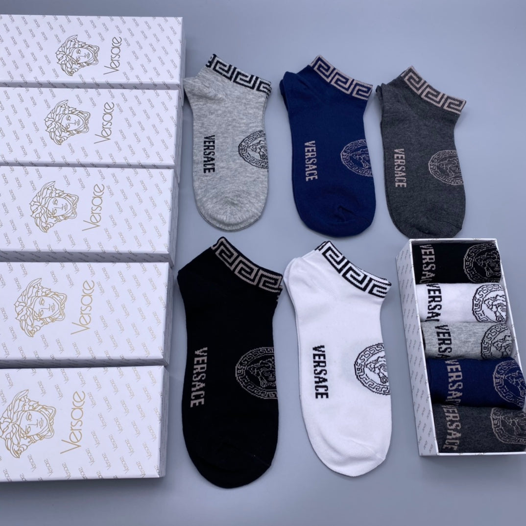 Versace Bold Wordmarks No-Show Socks