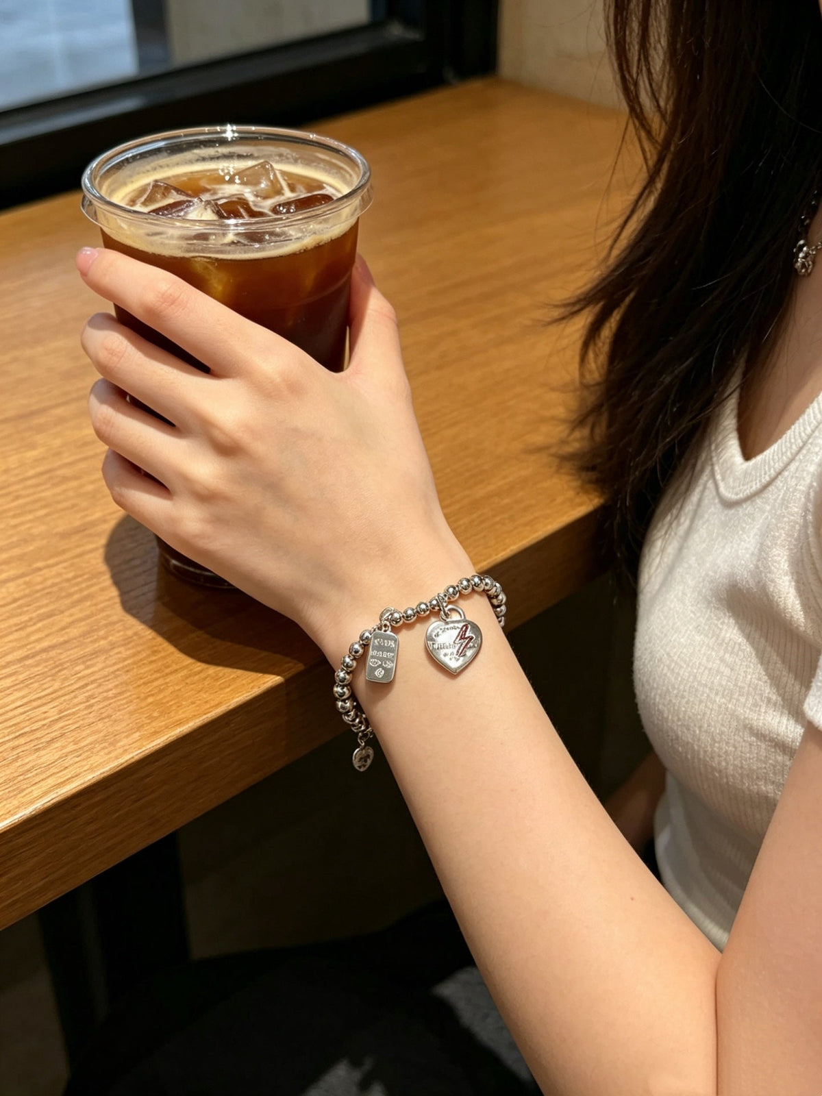 Martin Graham bracelet in polished metal-tone – styled product view