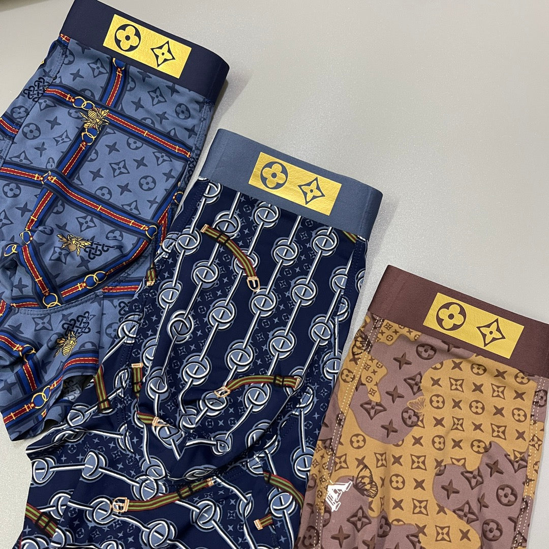 Louis Vuitton Nylon Blend Men's Boxer Briefs - 3-Piece Box - Sizes L-XXXL