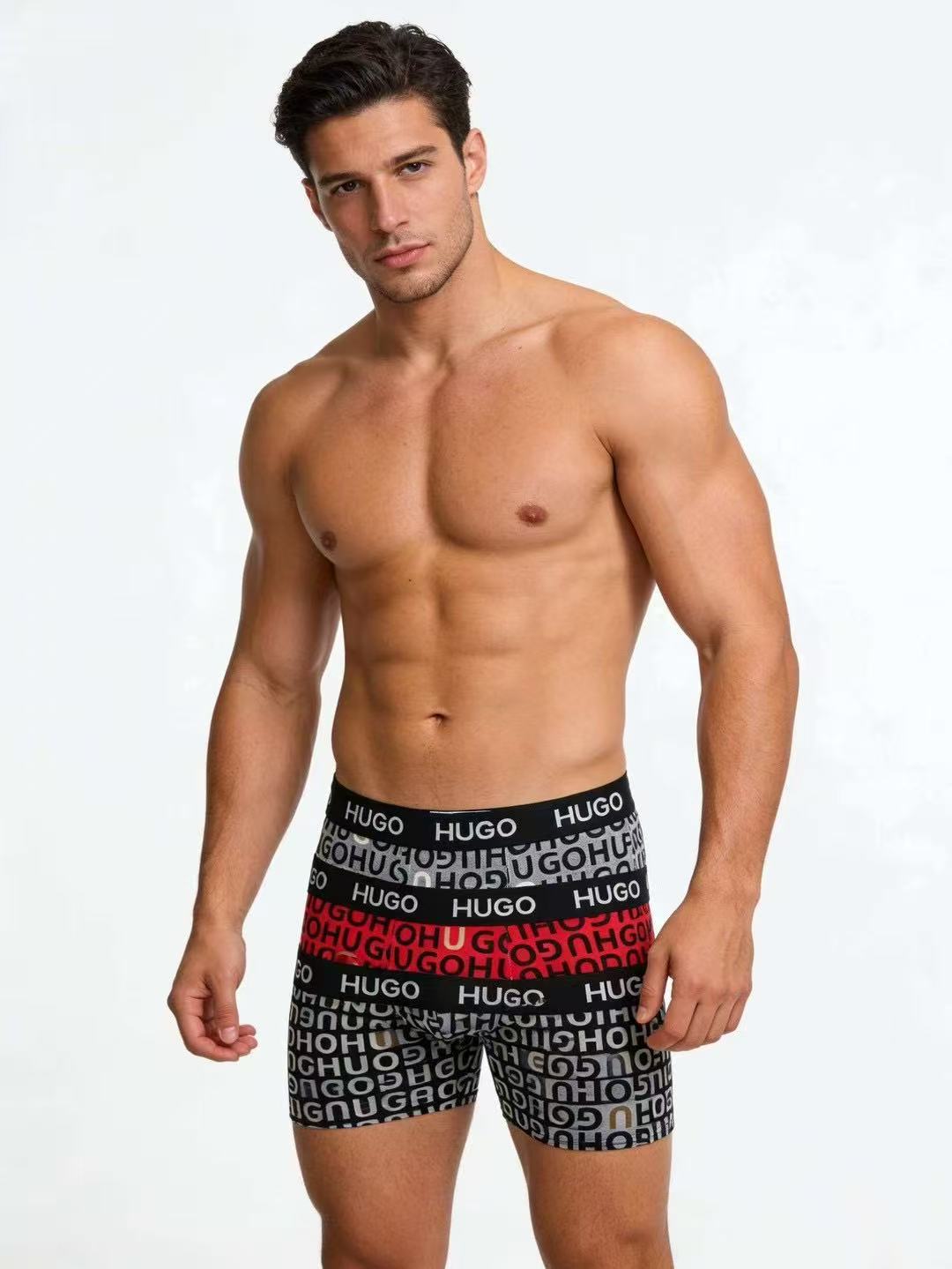 Boss Cotton Men's Boxer Briefs - 3-Piece Box