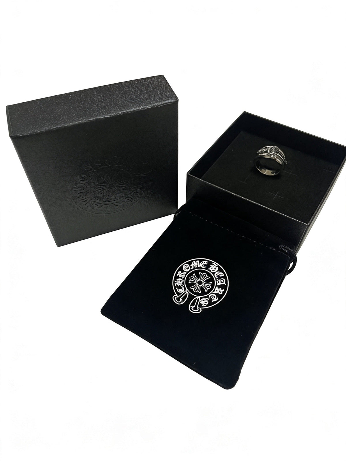 Martin Graham ring in polished metal-tone – styled product view