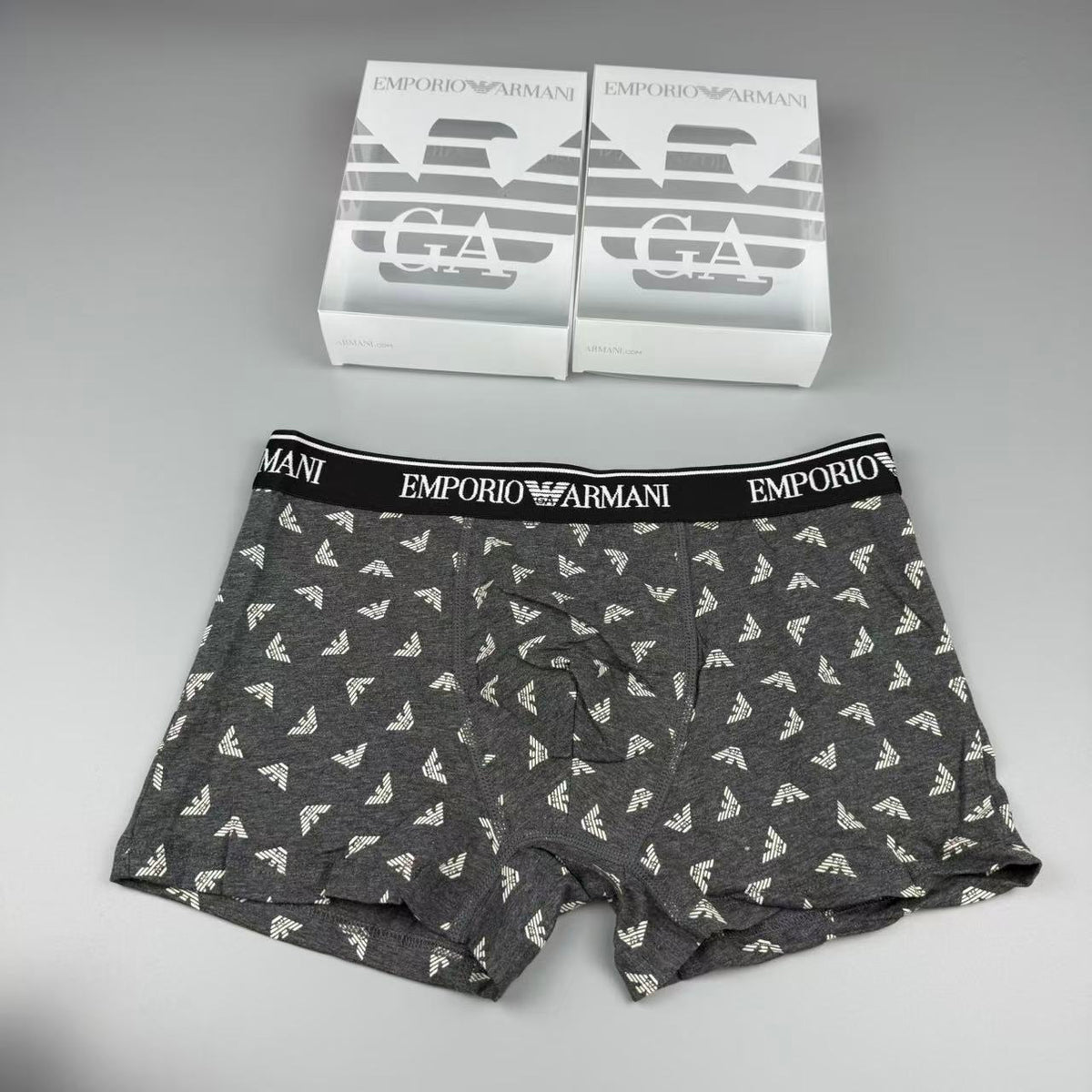 Armani Cotton Men's Boxer Briefs - 3-Piece Box