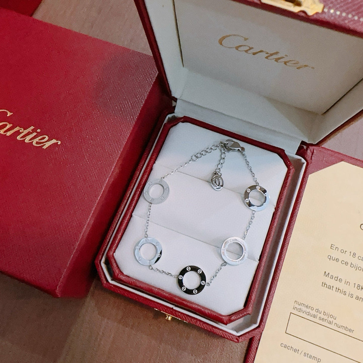 Martin Graham bracelet in polished metal-tone – close-up detail