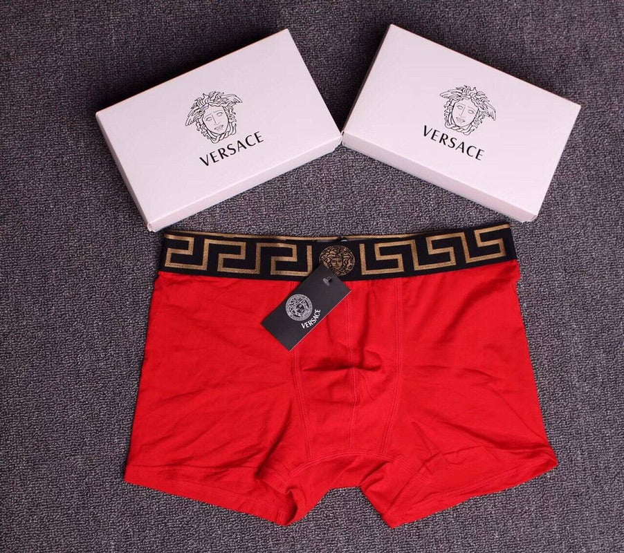 Versace Greek-Key Waistband Men's Trunk Underwear - 3-Piece Box