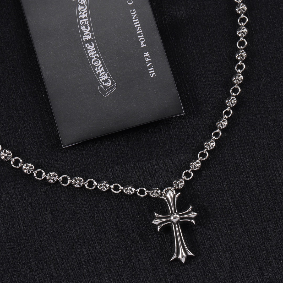 Martin Graham pendant necklace in polished metal-tone – styled product view