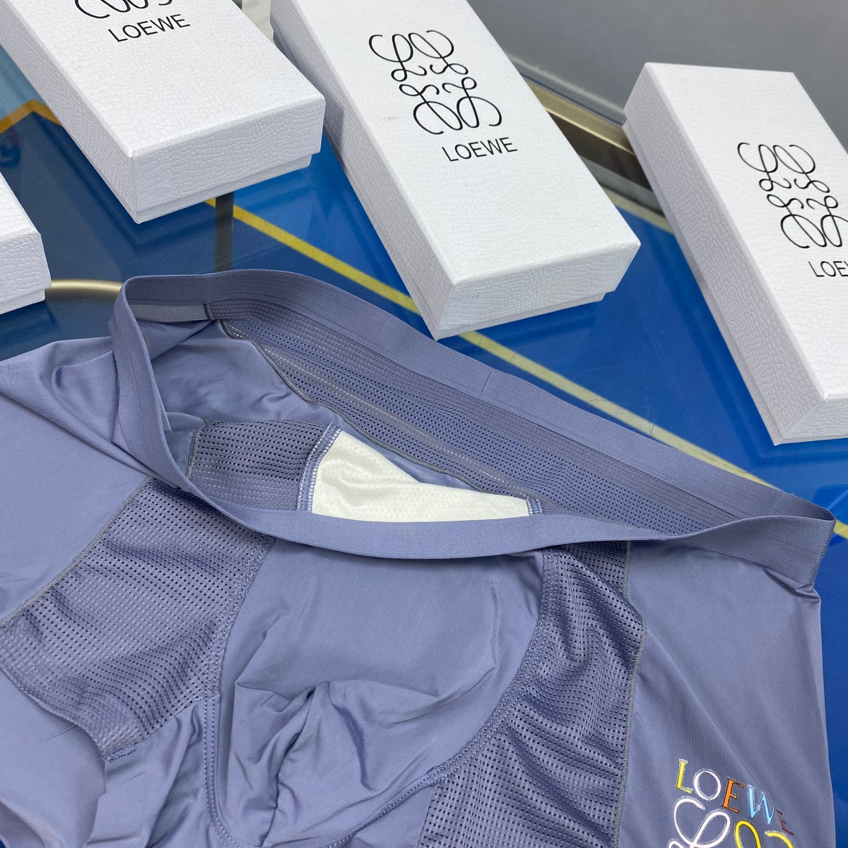 Loewe Colourful Anagram-Style Men's Boxer Briefs - 3-Piece Box