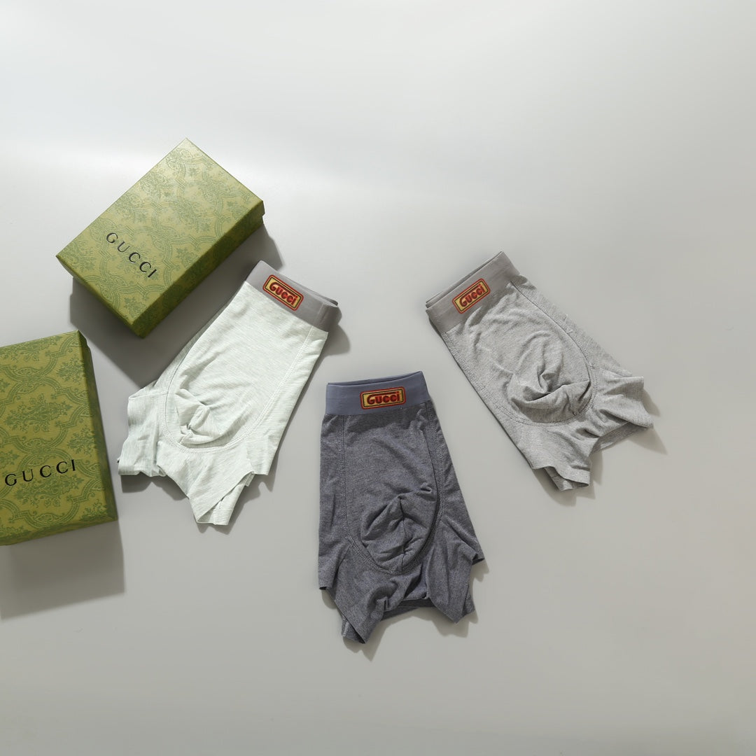 Gucci Minimal Label Men's Trunk Underwear - 3-Piece Box