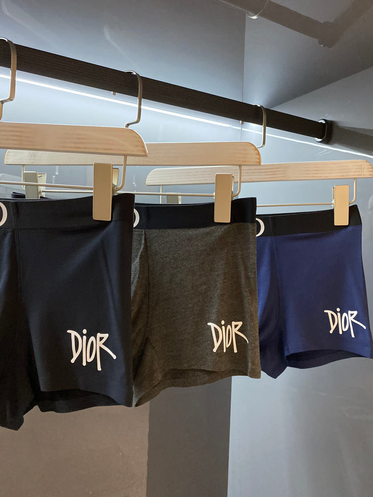Dior Embroidered-Style Front Emblems Men's Boxer Briefs - 3-Piece Box