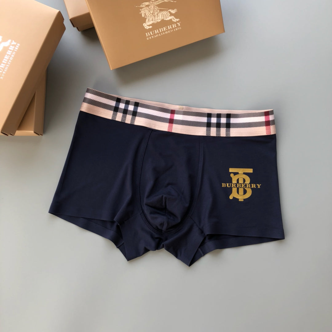 Burberry 93% Modal & 7% Spandex Seamless-Cut Men's Boxer Briefs - 3-Piece Box