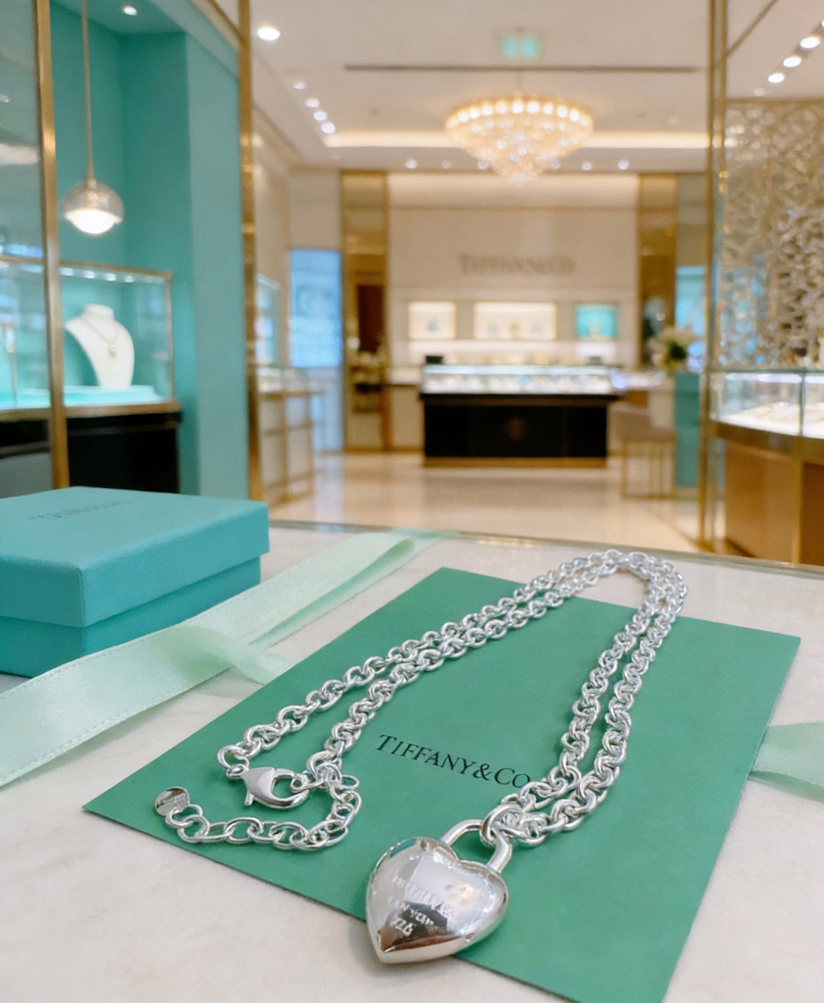 Martin Graham pendant necklace in polished metal-tone – styled product view