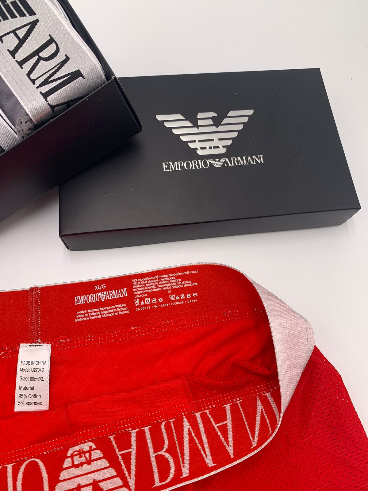 Emporio Armani Modal Visible All-Over Pattern And Logo Details Men's Boxer Briefs