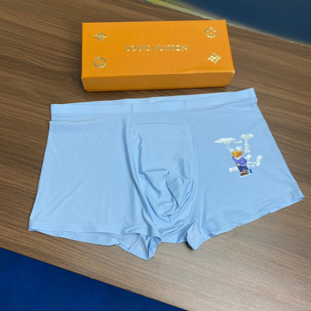 Louis Vuitton Blue & Grey Men's Boxer Briefs - 3-Piece Box